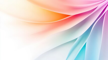 Poster - Vibrant rainbow gradient transitioning into a pure white background, creating a modern and colorful effect.