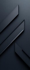 Wall Mural - Minimalist black arrow pointing right flat design top view wayfinding theme 3D render Complementary Color Scheme