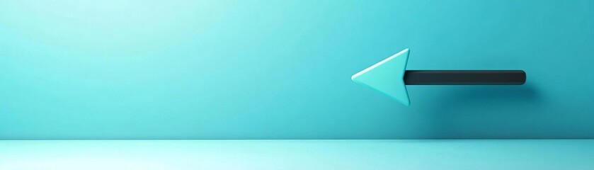 Wall Mural - Rightfacing black arrow shape element flat design top view direction theme animation vivid