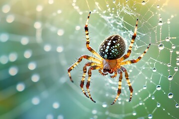 Wall Mural - spider on a web