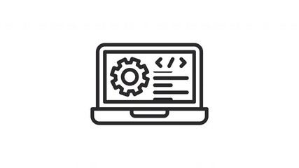 System configuration icon animation. Visualize system setup