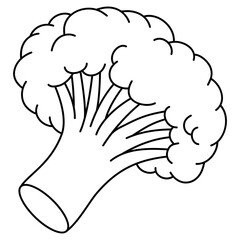 Sticker - broccoli vegetable icon illustration