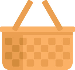 Sticker - This is an empty picnic basket, just waiting to be filled with food and taken on a fun picnic