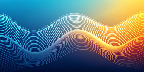 Leinwandbilder - abstract background, soft-cool-gradient, a little wave contour line, minimalist design background