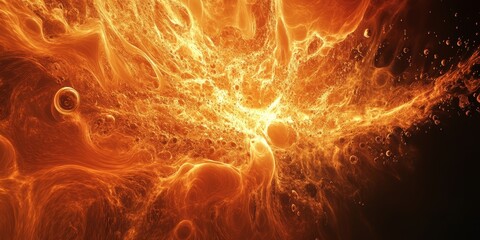 Aufkleber - a quark-gluon plasma simulation, with extreme temperatures and subatomic particles in flux.