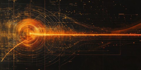 Aufkleber - a projectiles trajectory plotted, with parabolic motion and gravitational force clearly depicted.