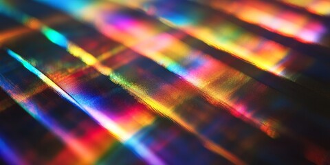Aufkleber - a diffraction grating dispersing light into its spectral components, with intensity distribution visible.
