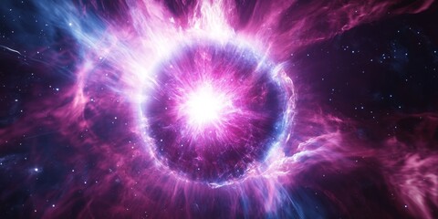 Aufkleber - a neutron star emitting intense X-rays, with the gravitational field visibly warping space-time around it.