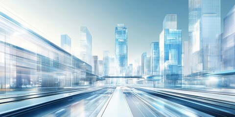 Poster - Smart building technology with robotic integration, featuring advanced AI systems and sleek, high-tech design in a futuristic city.