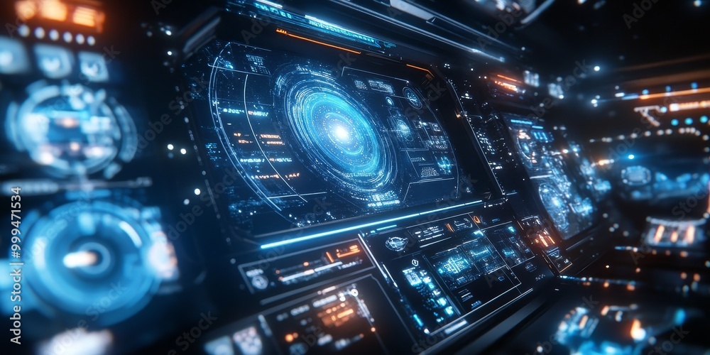 Space Interfaces A modern digital control interface for space exploration, with touch ...