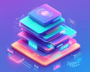 Poster - Isometric View of Multi-Layered File Management System
