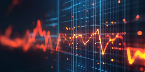 Aufkleber - a digital graph displaying breakthrough research findings, with data points and trends clearly visible.