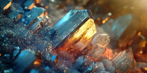 Leinwandbilder - a lithium crystal, with its metallic luster and distinctively soft texture representing its elemental form.