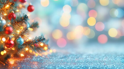 a beautifully decorated christmas tree with vibrant lights and ornaments illuminates the festive roo
