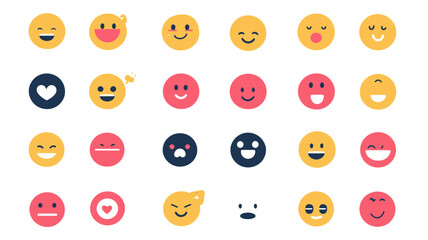 Poster - Complete WhatsApp Emoticons Vector Set October 2023 Collection of Emoji Faces Communication Digital Symbols