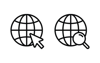 Poster - Globe Icon vector. go to web icon