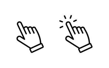 Poster - hand cursor click icon vector. hand pointer click icon vector