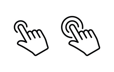 Poster - hand cursor click icon vector. hand pointer click icon vector