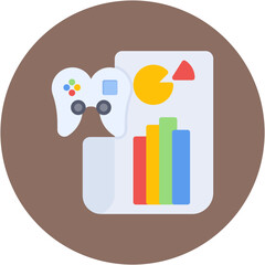 Canvas Print - Game Analysis icon vector image. Can be used for Game Design.