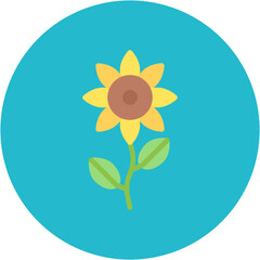 Poster - Italian Sunflower icon vector image. Can be used for Italy.