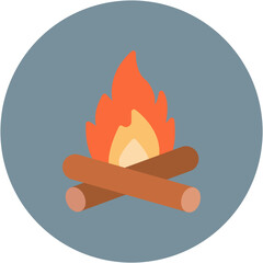 Sticker - Bonfire icon vector image. Can be used for Festa Junina.