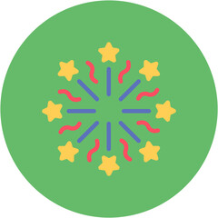 Sticker - Fireworks icon vector image. Can be used for Festa Junina.