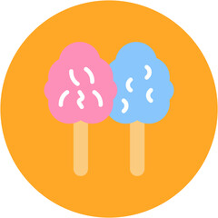 Poster - Cotton Candy icon vector image. Can be used for Festa Junina.