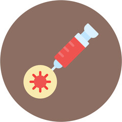 Poster - Vaccination Syringe icon vector image. Can be used for Infectious Diseases.