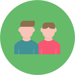 Sticker - Two Friends icon vector image. Can be used for Friendship.