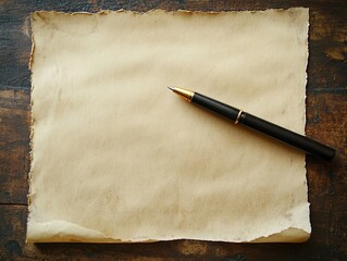 Poster - Copy space on a simple piece of paper, ready for hand-drawn illustrations or notes