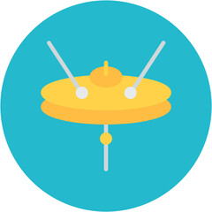 Poster - Cymbal icon vector image. Can be used for Instrument.