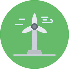 Canvas Print - Wind Turbine Line Icon