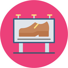 Wall Mural - Shoe Marketing Line Icon