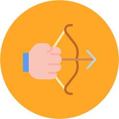 Poster - Arrow Hand icon vector image. Can be used for Archery.