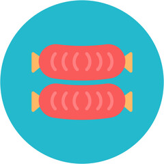 Sticker - Sausages icon vector image. Can be used for Oktoberfest.