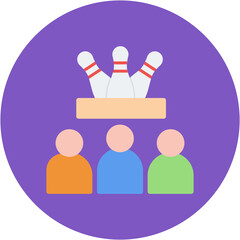 Poster - Bowling Team icon vector image. Can be used for Bowling.