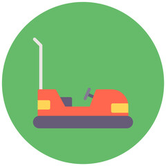 Wall Mural - Bumper Cars icon vector image. Can be used for Bowling.