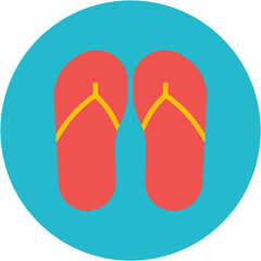 Poster - Flipflops icon vector image. Can be used for Beach Resort.