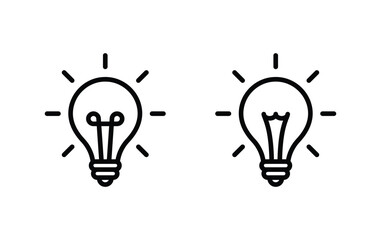 Poster - Light bulb icon vector	