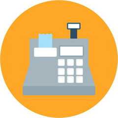 Sticker - Cashier Machine icon vector image. Can be used for Trading.