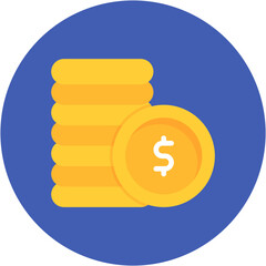 Poster - Stacks of Coins icon vector image. Can be used for Trading.