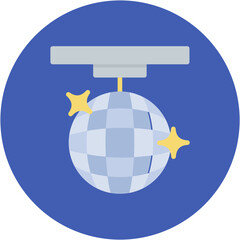 Sticker - Mirror Ball icon vector image. Can be used for Retro.