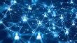 © Berkah - Business connection and social network on blue background.