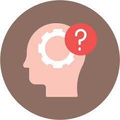 Sticker - Dementia icon vector image. Can be used for Psychology.