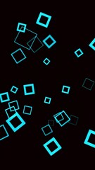 Fototapete - An Abstract Collection of Vibrantly Glowing Geometric Shapes, Captivatingly in Motion
