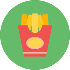 Sticker - Fries icon vector image. Can be used for Nutrition.