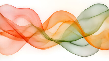 Aufkleber - Colorful flowing waves of translucent fabric create an abstract pattern, evoking a sense of motion and fluidity in a minimalist design
