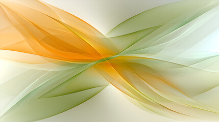 Aufkleber - Abstract swirling patterns in orange and green hues create a vibrant, dynamic visual effect on a light background