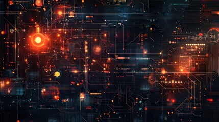 Abstract Digital Circuitry Background