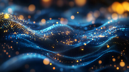 Poster - digital graphic abstract background for technological processes, neural networks, digital data stora